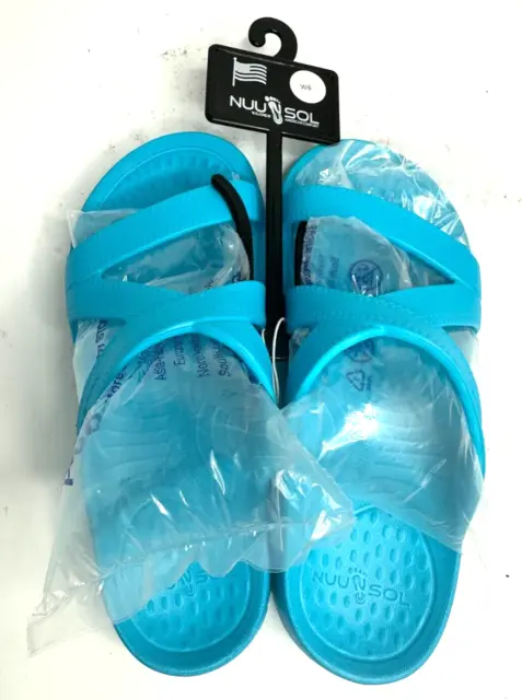 Nuusol Hailey Slides Women's Size 6 Idaho Sky Made In the USA