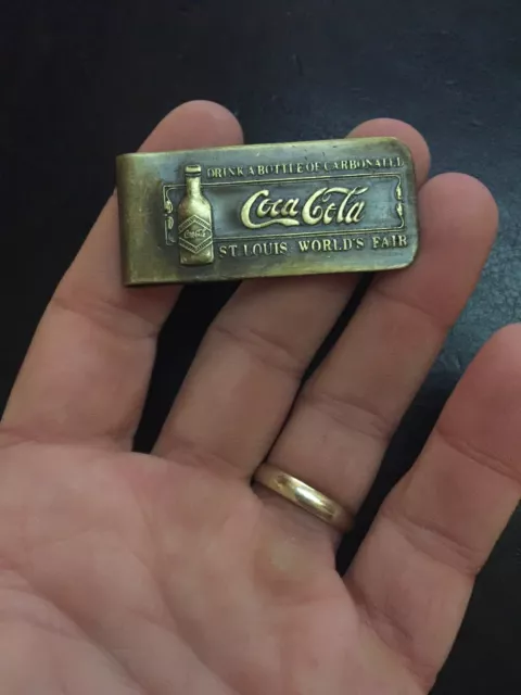 Coca Cola Solid Metal Money Clip Brass Pepsi Mountain Dew Cash Dollar Man Cave