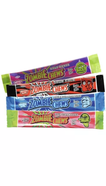 Zombie Chews Assorted Sour Flavours 28g x 72 Pieces