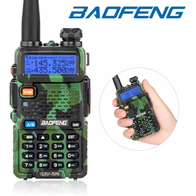 UV-5R Dual-band UHF VHF Ham FM Two Way Radio Interphone Walkie Talkie W/Earphone