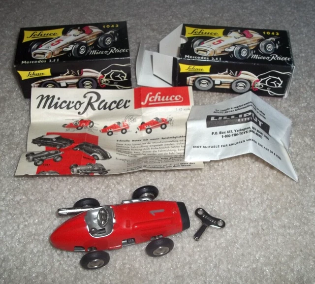 SCHUCO LILLIPUT MICRO Racer 1043 Mercedes 2,5 L Red Wind-Up