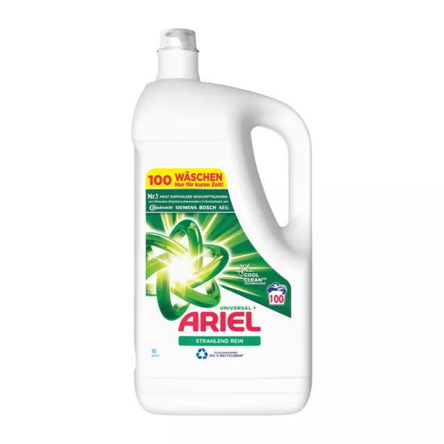 Ariel Universal+ Vollwaschmittel Flüssig, 5 Liter (100 Wäschen)