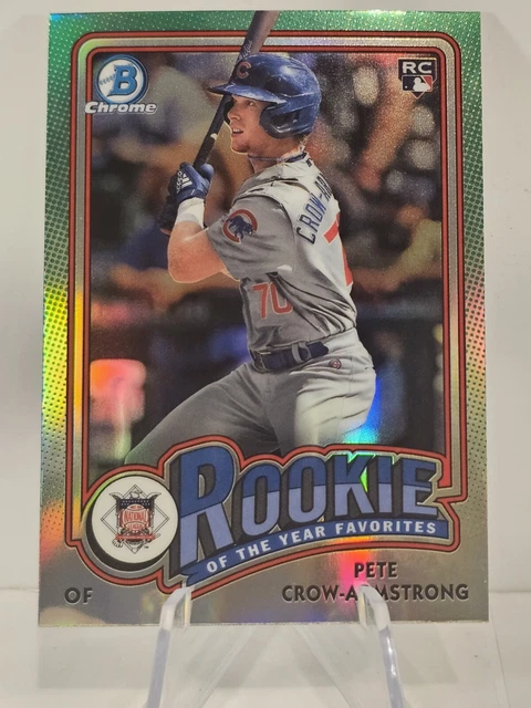 2024 BOWMAN CROMATO PETE CROW-ARMSTRONG ROOKIE OF THE YEAR PREFERITI # ...