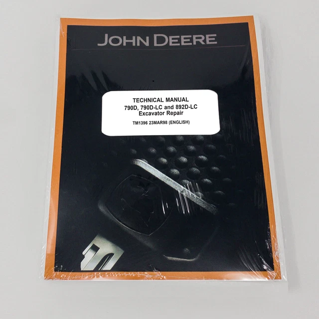 John Deere 790D 790D-LC 892D-LC Excavator Technical Service Repair Manual TM1396