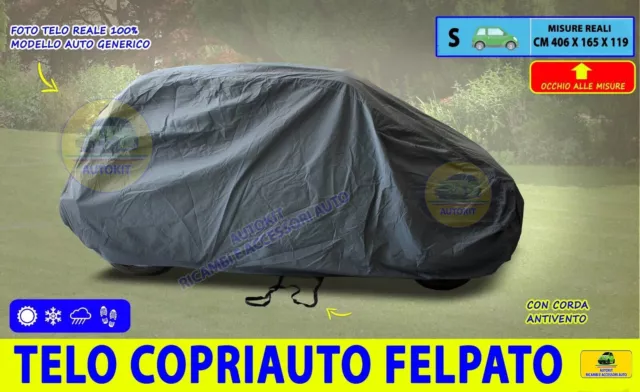 Telo Copriauto per Panda dal 2012> copri auto felpato impermeabile PVC Taglia S