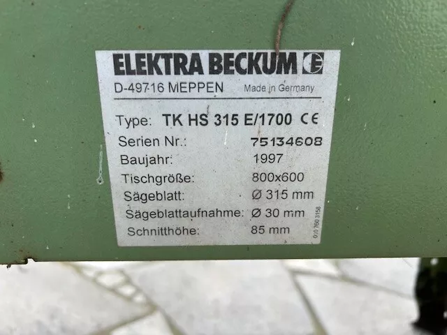 Tischkreissäge Fa. Elektra Beckum