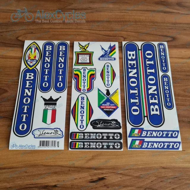 Vintage Rare Benotto Campagnolo Restoration Decals Kit Ride New + Gift Stickers