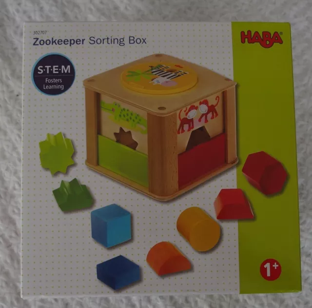 HABA Zookeeper Sorting Box STEM NEW Toddler 12 months up wood