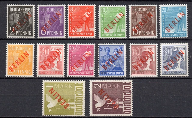Berlin 21-34 Rotaufdruck 1949 komplett postfrisch geprüft Schlegel