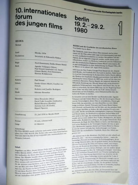 30. Internationale Filmfestspiele Berlin - Februar/1980 - Forum des jungen Films