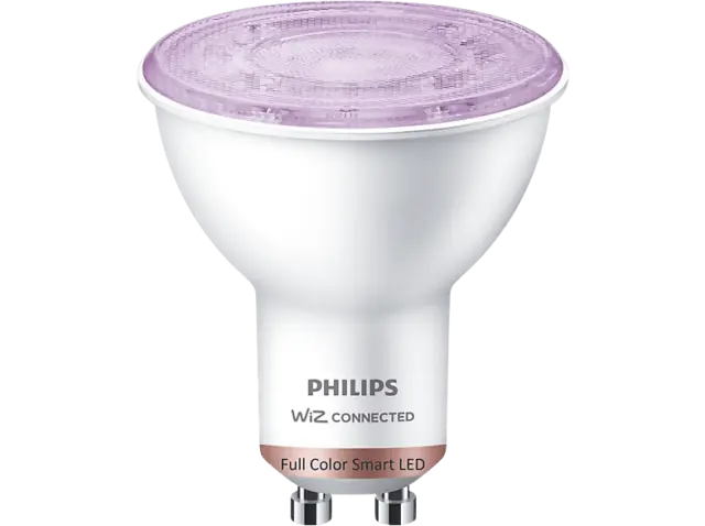 Bombilla inteligente Philips Smart LED, 4,7W GU10, Luz Blanca y de Colores, WiFi