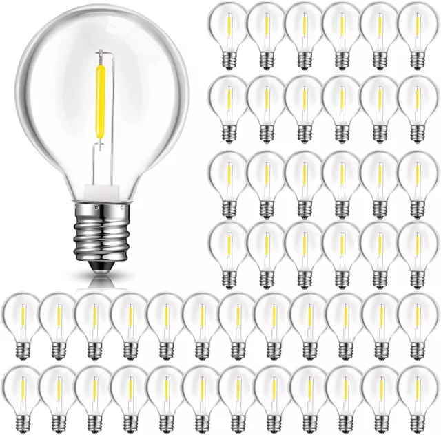 LED Glühbirne E12 Sockel, 100er G40 lichterkette ersatzbirnen Warmweiß LED Lampe