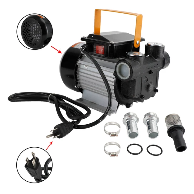 110V AC Self Priming Electric Fuel Transfer Pump Oil Fuel Diesel Kerosene 16GPM