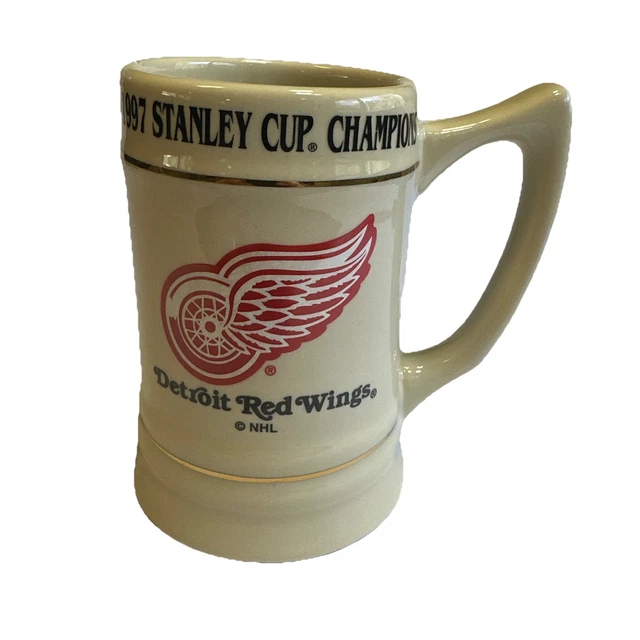 DETROIT RED WINGS 1997 STANLEY CUP CHAMPIONS Ceramic Beer Stein Mug NHL  Hockey $16.88 - PicClick