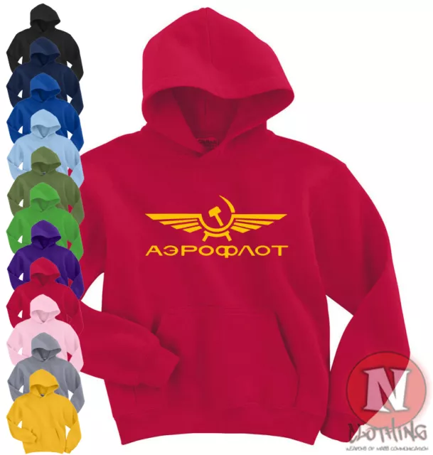 Aeroflot airline Hoodie hooded top aircraft plane spotting Russian USSR Soviet