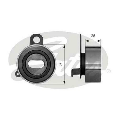 GATES Galet tendeur de courroie de distribution Poulie-tendeur T41072 25mm 57mm