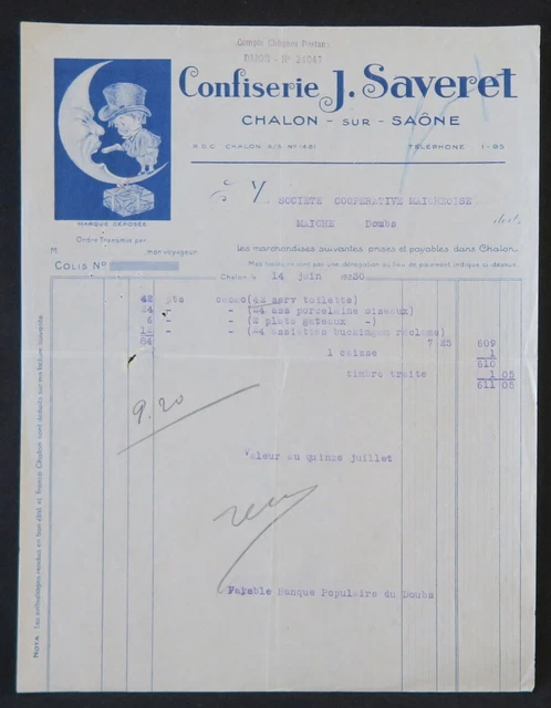 Ancien Papier a entête Manufacture Cycle Tricycle Triporteur Rivet