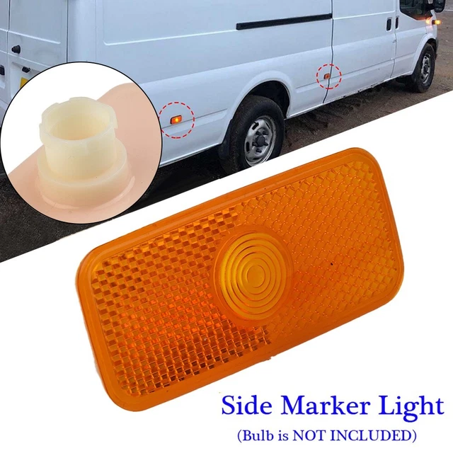 1* Auto Amber Side Marker Light Lamp Lens Replacement For Ford Transit MK7 MK6