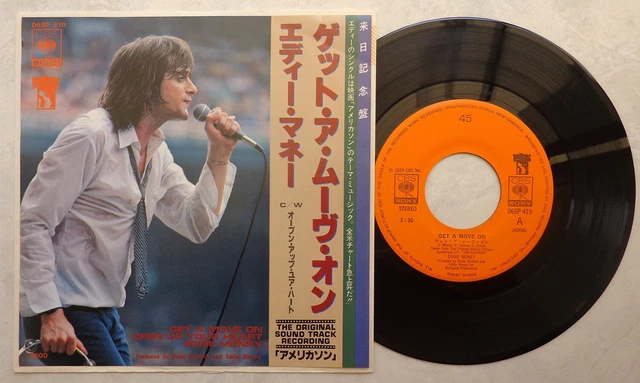 EDDIE MONEY 'Get A Move On / Open Your Heart' 1979 Japanese 7" vinyl EDDIE MONEY 'Get A Move On / Open Your Heart' 1979 Japanese 7" vinyl