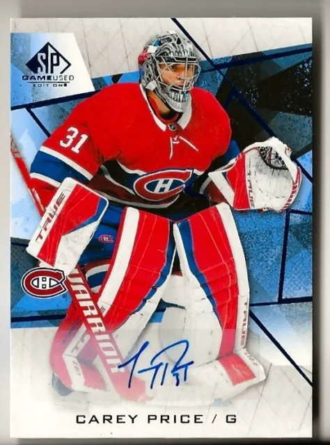Rare-2021-22-Spgu-Carey Price Autograph- Level A -Montreal Canadiens Mint !!