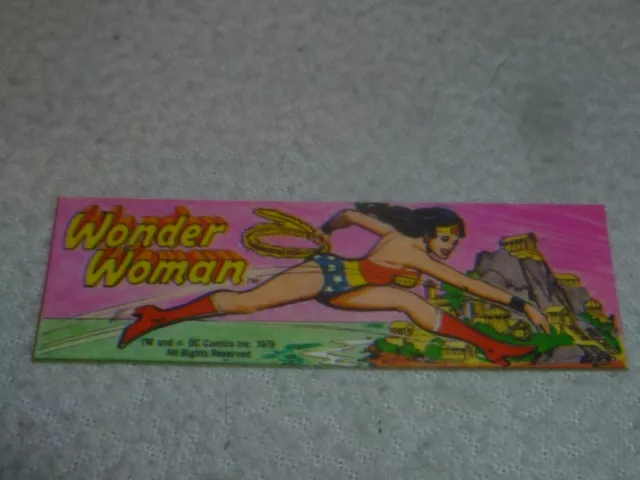 Vintage 1979 Dc Comics Super Hero Wonder Woman Sticker Nos New Lynda Carter Show