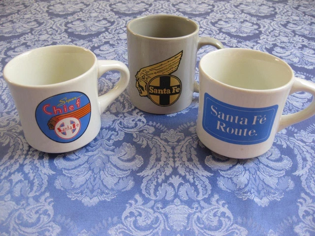 3 Santa Fe Route Modelers Topeka Convention Railroad Train Coffee Cups Mugs