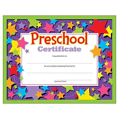 Preschool Certificates Pack of 30