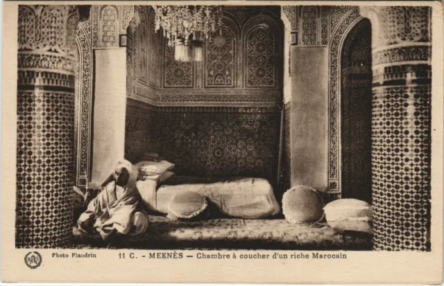 CPA AK MOROCCO MEKNES Bedroom of a Rich Moroccan Flanders (38023)