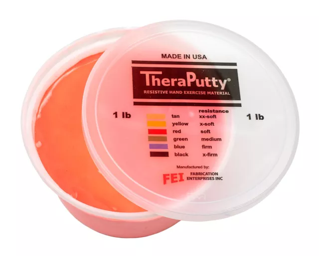 Cando Theraputty Standard Hand Exercise Putty - 1 lb - Red - Soft
