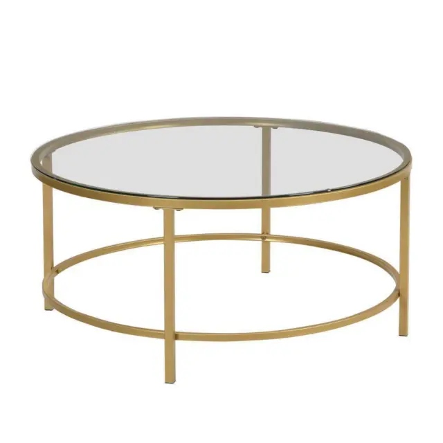 Carolina Chair and Table Coffee Table 36-in Verazano 16.5" H Round Glass Top