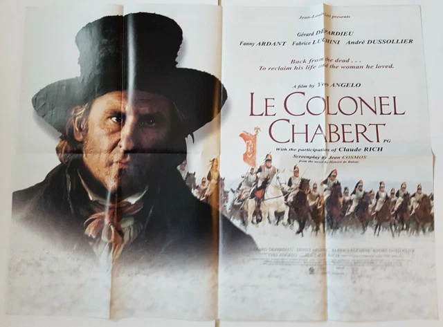 LE COLONEL CHABERT 1994 Gerard Depardieu Fanny Ardent ORIGINAL UK Quad