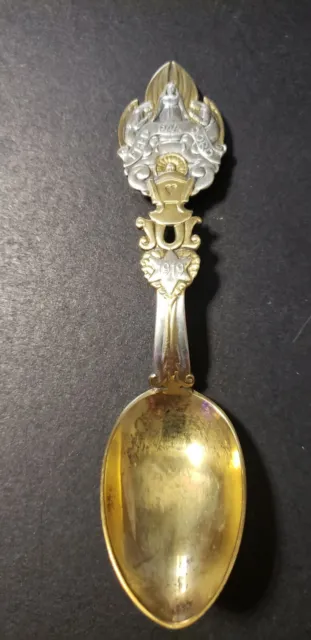 Danish Gilded Sterling Silver Christmas Spoon, 1919 - A. Michelsen