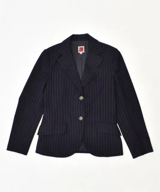 IL LANIFICIO Womens 2 Button Blazer Jacket IT 42 Medium Navy Blue Wool BG03