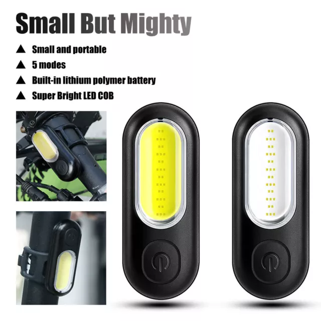 USB Rechargeable 5 Modes LED Bike Bicycle Cycling Front Rear Tail Light LED Lamp