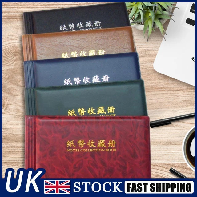 20 Pages Paper Money Currency Banknote Collection Book Storage Album