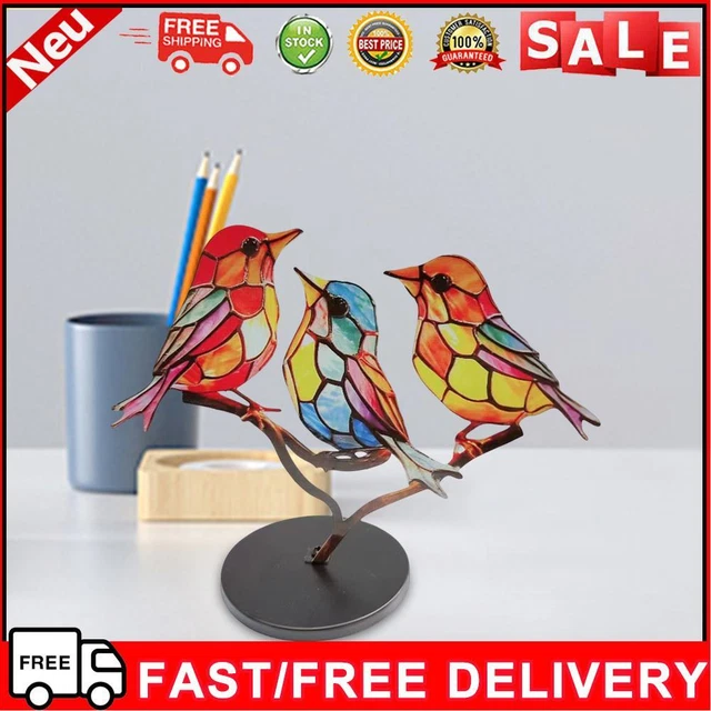 Metall Kolibri Vogelstatuen Kunstwerk Dekoration Zuhause Garten Miniaturen (3 Vö