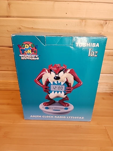 ✨【希少・レア】TOSHIBA タズマニアンデビル AM/FMクロックラジオ✨ TOSHIBA TAZ LOONEY Tunes Tronics 1997 radio reloj AM/FM Tazmanian