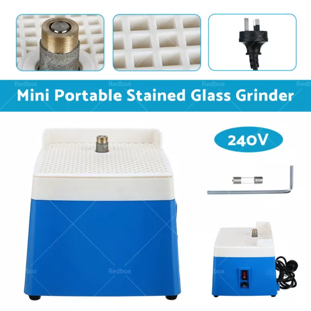 240V AU Plug Portable Stained Glass Grinder Diamond Automatic Art Grinding Tool