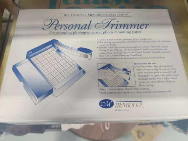 Creative Memories Personal Trimmer w/ Drawer Photo Paper Cutter Scrapbooking NIB