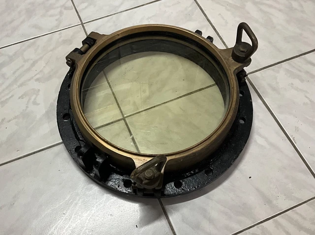 15 ANCIEN MARINE Laiton Bateau Hublot Horloge Murale Domestique Fait