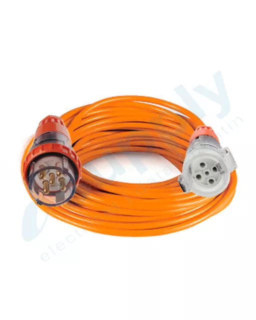 20 Amp Extension Lead Three Phase 5 pin round  240V 10 20 30 40 Metres