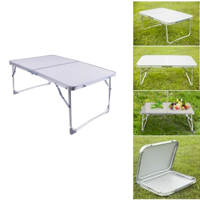 Klappbarer Campingtisch Aluminium | 60x50 Cm, Höhenverstellbar (26/56 Cm), Leicht & Tragbar