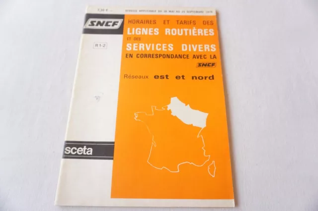 1976 SNCF Nord French Francais Railway Train Timetable Indicateur