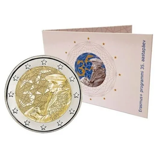 Estonia 2 Euro Commemorative Coin 2022  - Erasmus. BU