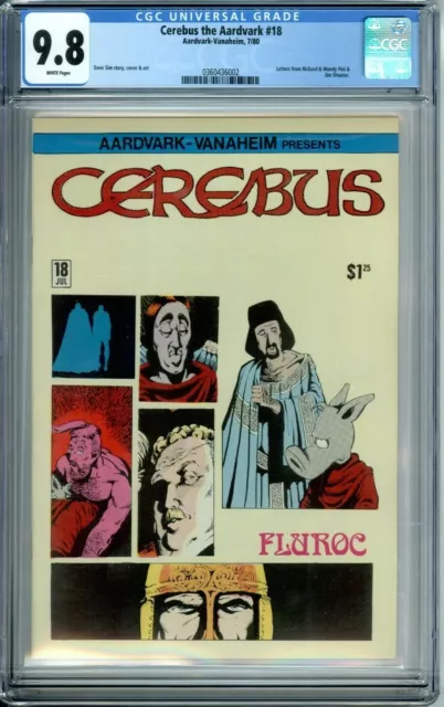 CEREBUS THE AARDVARK 18 CGC 9.8 WP Dave Sim AARDVARK-VANAHEIM 1980