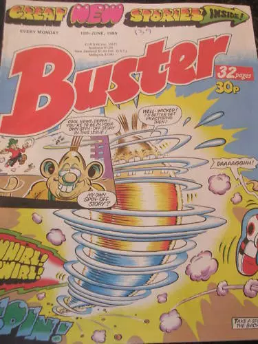 BUSTER Comic - Date 10/06/1989 - UK Paper Comic