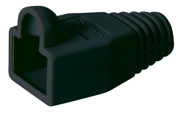 3x Tülle für RJ45 Stecker; TÜLLE/STRAIN RELIEF BOOT RJ45 SCHWARZ