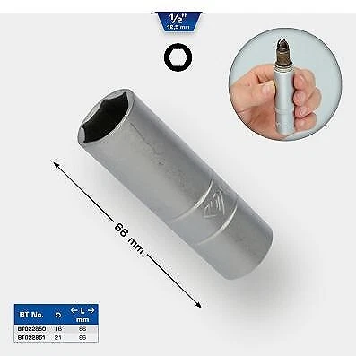 Ks Tools dado candela 1/2", 16 mm