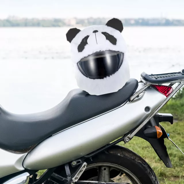 Motorcycle Helmet Cover Animal Panda Protection Cover Helmet Plush Cover Cute ◆