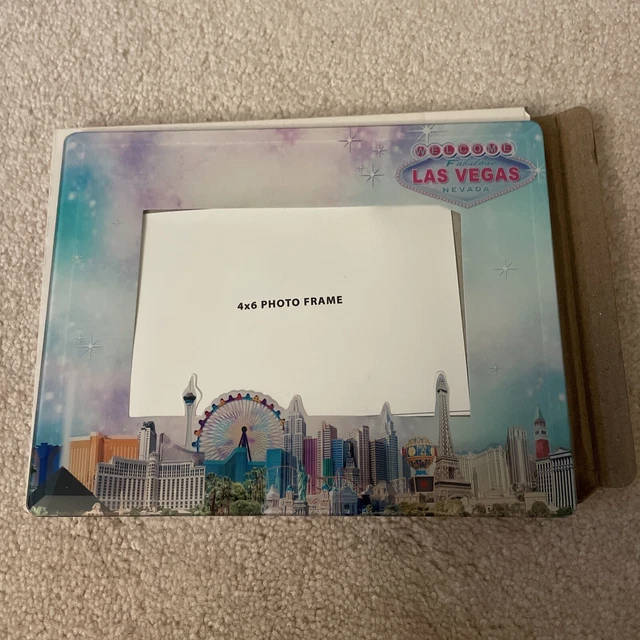 TO FABULOUS Las Vegas Glass 4x6 Photo Frame NEW £9.70 PicClick UK
